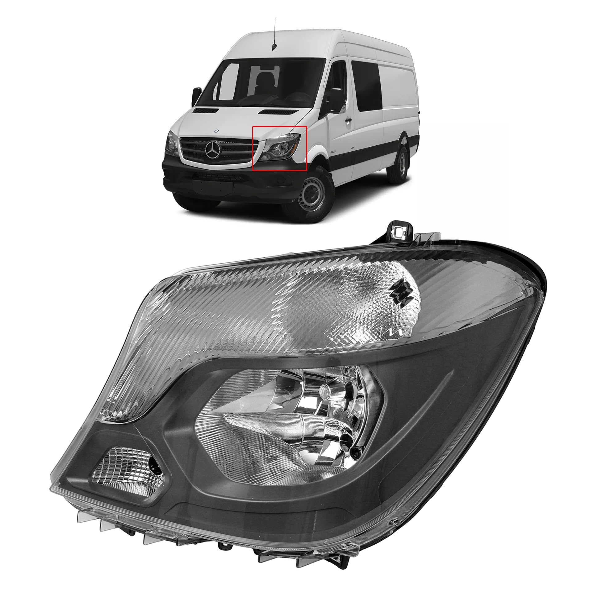 چراغ جلو خودرو سمت چپ چراغ جلو مناسب برای Sprinter W906 از 2014+ چراغ اصلی با سروموتور
