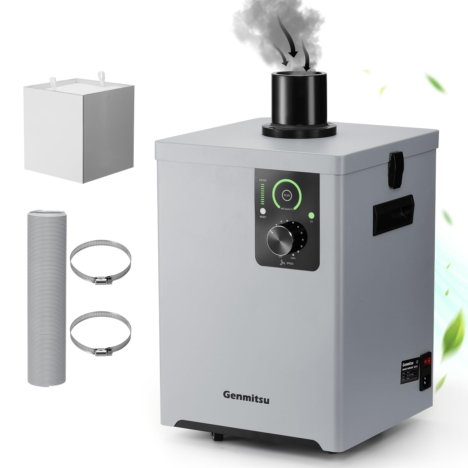 خرید از آمازون - دستگاه تصفیه دود Genmitsu MD13 برای Genmitsu L8، دستگاه دودکش با فیلتر چهار لایه، صفحه نمایش رابط LED، عملکرد UV، جاذب دود برای CNC، ابزار جوشکاری و دستگاه های دیگر