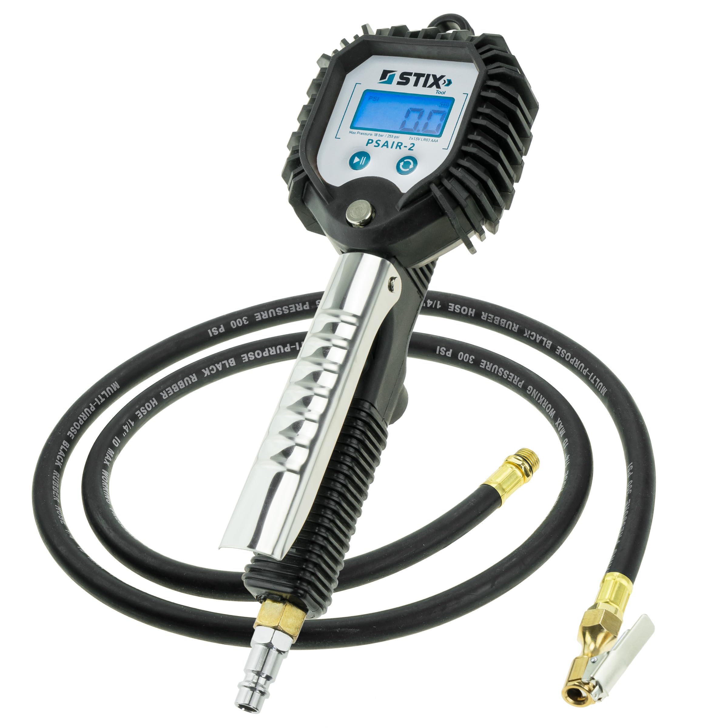 خرید از آمازون - فشار سنج دیجیتال و باد لاستیک LCD 0-18 بار فشار سنج PSAIR-2