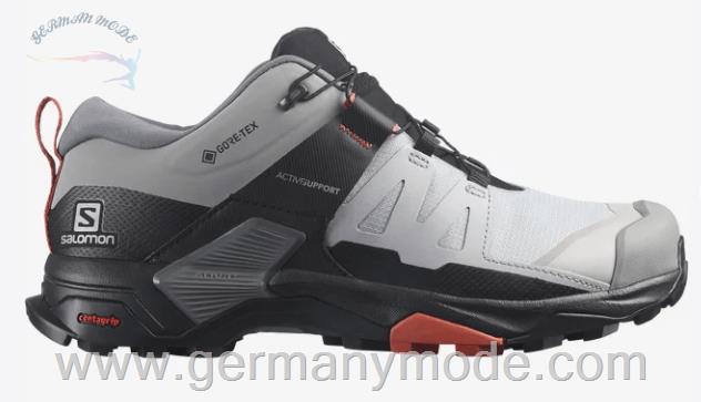 کتانی هایکینگ کوهنوردی ضد آب زنانه سالامون فرانسه SALOMON X ULTRA 4 WIDE GORE TEX Hiking Halbschuhe Damen Alloy Quiet Shade Burnt Sienna