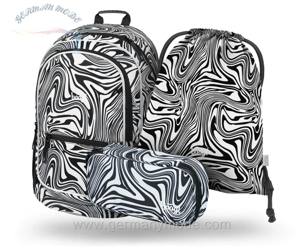 ست 3 تایی کوله پشتی مدرسه کوله ورزشی جامدادی دخترانه پسرانه بگل Baagl Core Mixture Rucksack Set 3tlg Rucksack Federmäppchen Turnbeutel
