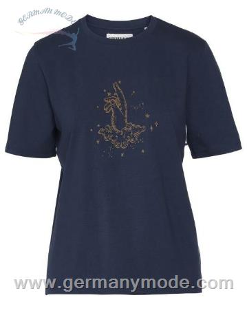 بلوز راحتی آستین کوتاه زنانه اسنزا هلند ESSENZA Covers Co Fiona Uni Nightblue T-Shirt