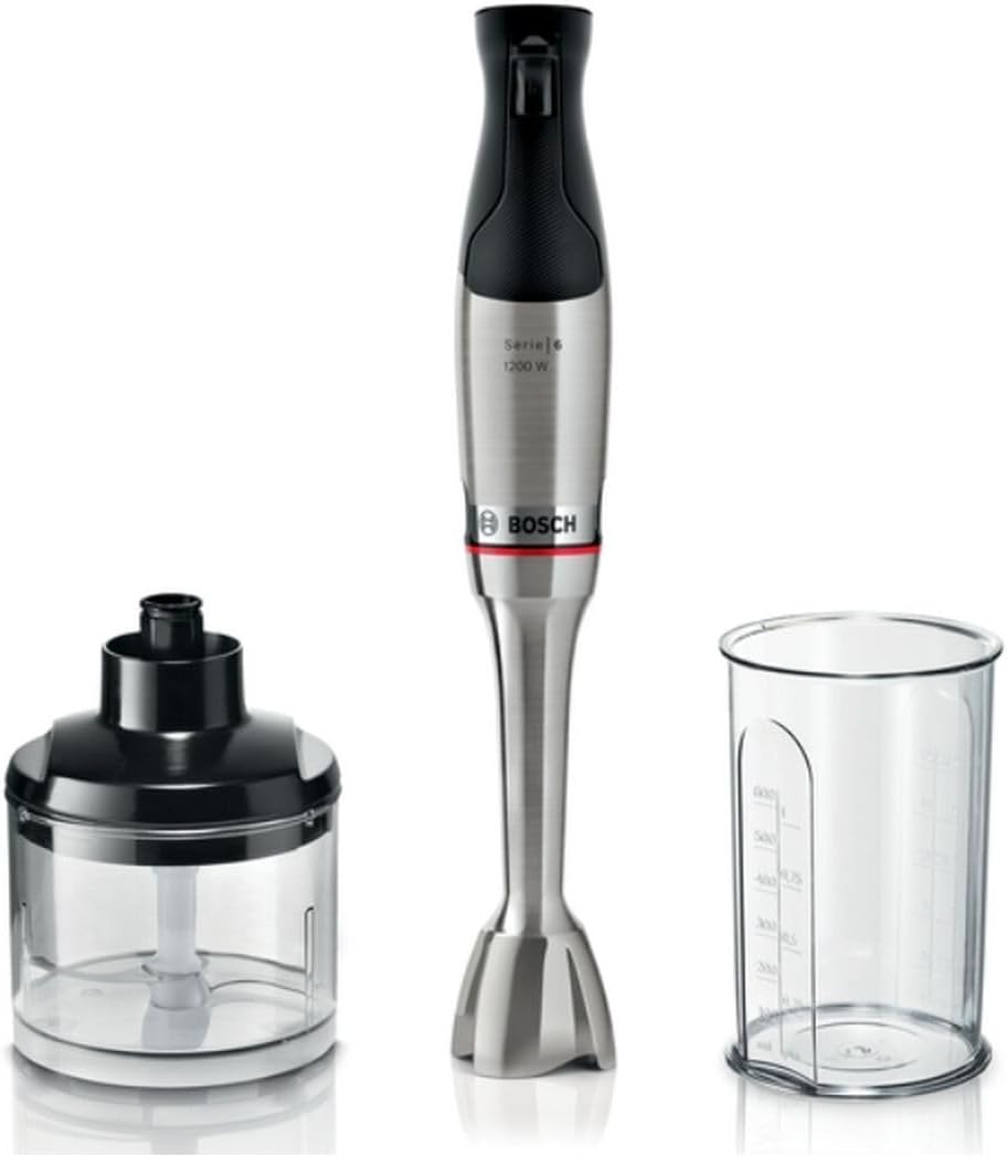 گوشت کوب برقی بوش آلمان Bosch MSM6M820، گارانتی 10 ساله موتور، خردکن، شیشه مخلوط کن، کارکرد با یک دست، 4 تیغه استیل ضد زنگ، کلاچ سرامیکی، خنک کننده هوا، قفل ایمنی، 1000 وات، فولاد ضد زنگ