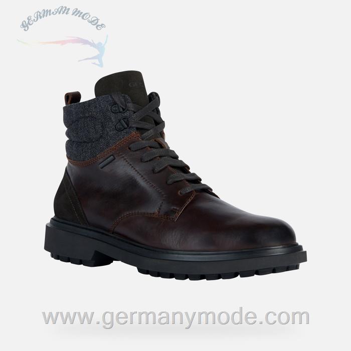 نیم بوت ضد آب مردانه جی اوکس ایتالیا GEOX STIEFELETTEN AUS LEDER Faloria Abx Herr Testa Di Moro