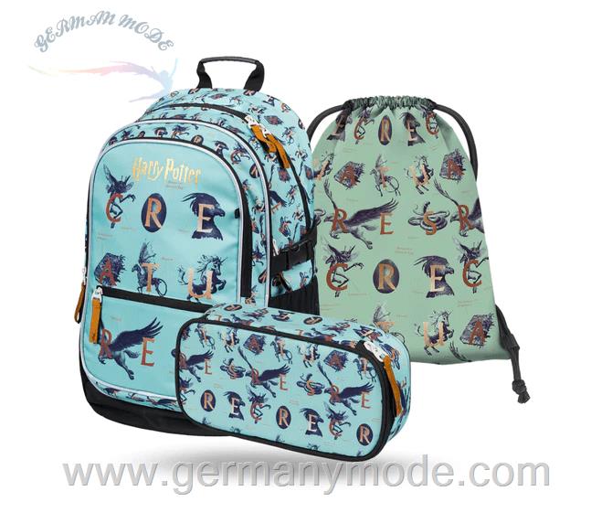 ست 3 تایی کوله پشتی مدرسه کوله ورزشی جامدادی دخترانه بگل Baagl Core Harry Potter Fantastic Beasts Rucksack Set 3tlg Rucksack Federmäppchen Turnbeutel