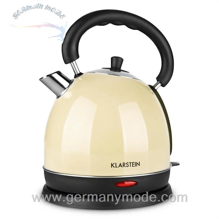 کتری شارژی 1.8 لیتری کلارشتاین آلمان Klarstein Teatime Wasserkocher 1850 watt 1,8 Ltr Creme