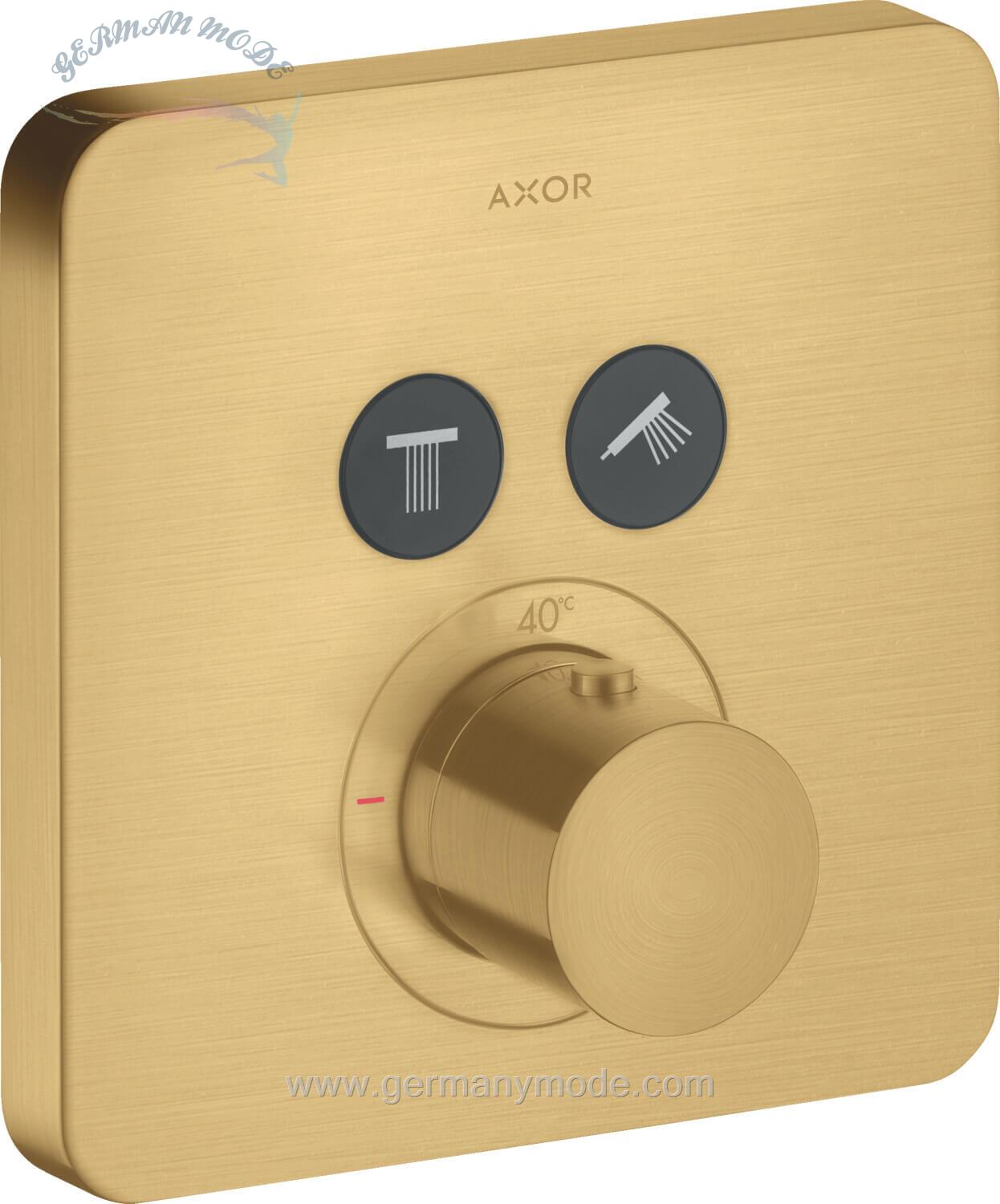 شیر حمام توکار هانس گروهه آلمان Hansgrohe Axor Shower softsquare 36707 Brushed Gold Optic 36707250