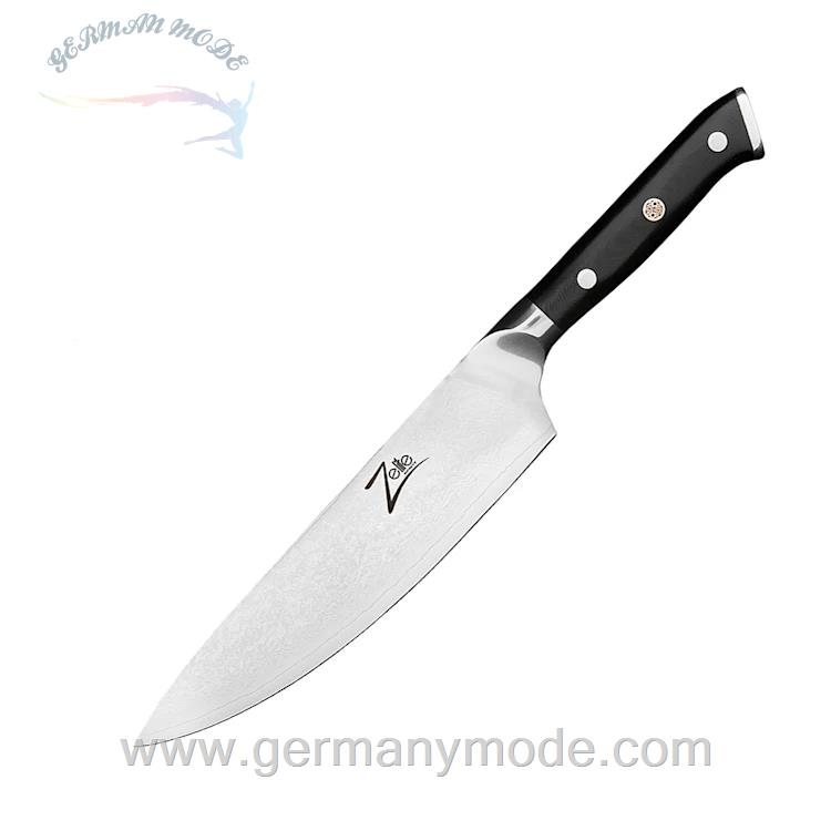 چاقو آشپزخانه 33.3 سانتیمتری کلارشتاین آلمان Klarstein Alpha-Royal Japanese Serie 8 Chefkochmesser Messer Schwarz
