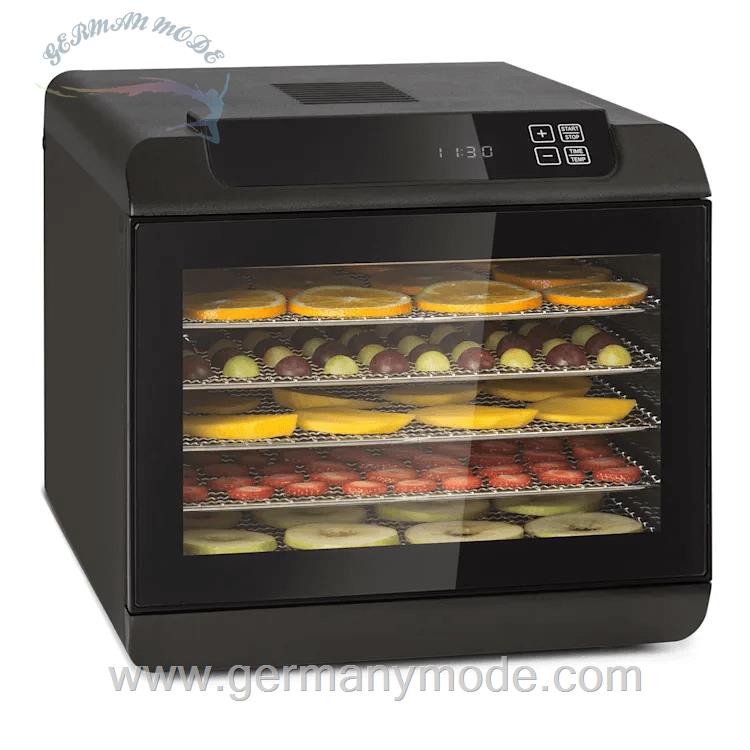 خشک کن میوه کلارشتاین آلمان Klarstein Arizona Jerky Dörrautomat 6 Etagen Schwarz 70 °C 500 watt