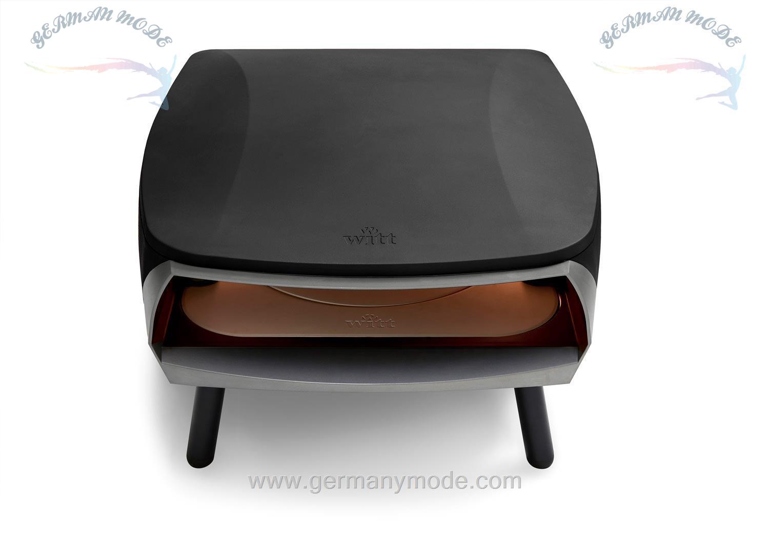 فر پیتزا گازی خانگی ویت Witt ETNA ROTANTE Gas Pizzaofen mit rotierendem Stein (16'') Schwarz