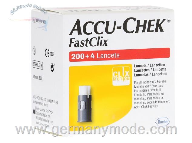 سوزن لانست تست قند خون 204 عددی اکیو چک آلمان Medi-Spezial Accu-Chek Fastclix Lanzetten (204 Stk.)