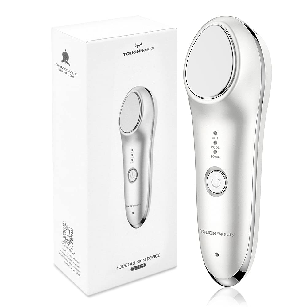 خرید از آمازون - دستگاه ماساژ سرد و گرم صورت TOUCHBeaty با عملکرد لرزش، دستگاه آرایشی ماساژ رفع چروک صورت برای مراقبت از صورت ضد پیری AG-1389EU