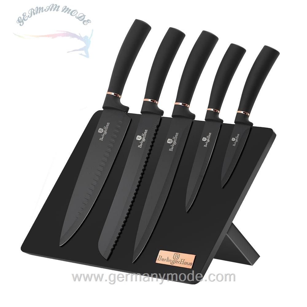 ست چاقو آشپزخانه 6 پارچه برلینگر هاوس مجارستان BERLINGER HAUS 6-PIECE KNIFE SET BH-2407 BLACK ROSE COLLECTION