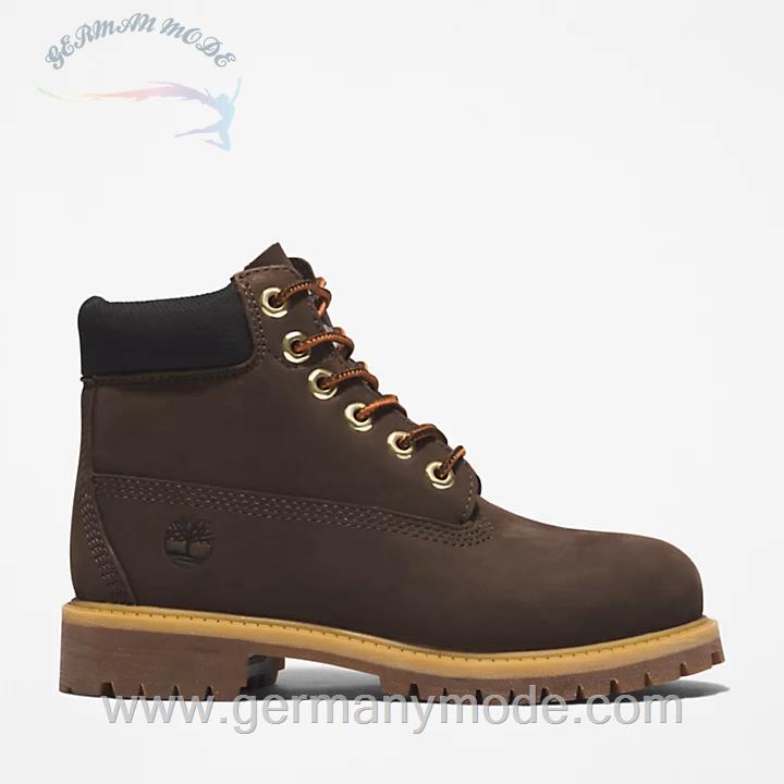 بوت ضد آب بچگانه تیمبرلند آمریکا TIMBERLAND PREMIUM 6 INCH BOOT FÜR JUGENDLICHE IN DUNKELBRAUN
