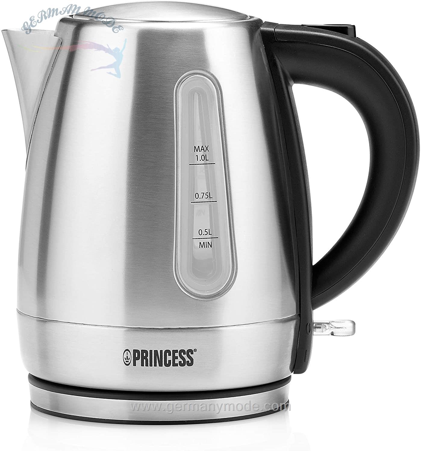 کتری برقی پرینسس هلند Princess Edelstahl Wasserkocher mit 1L- 236023