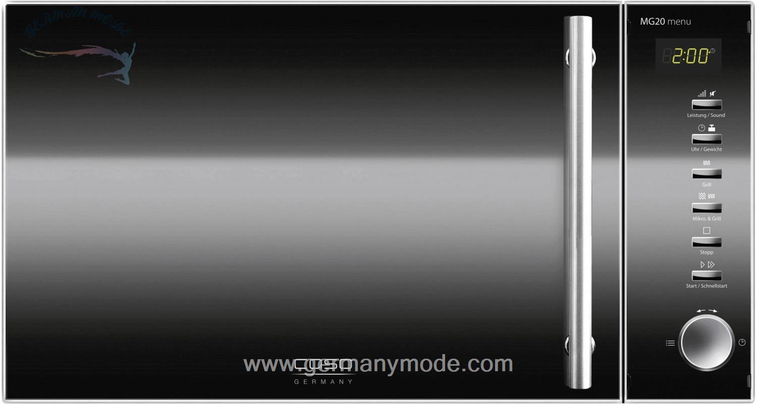 مایکروویو 20 لیتری کاسو Caso MG 20 menu edelstahl