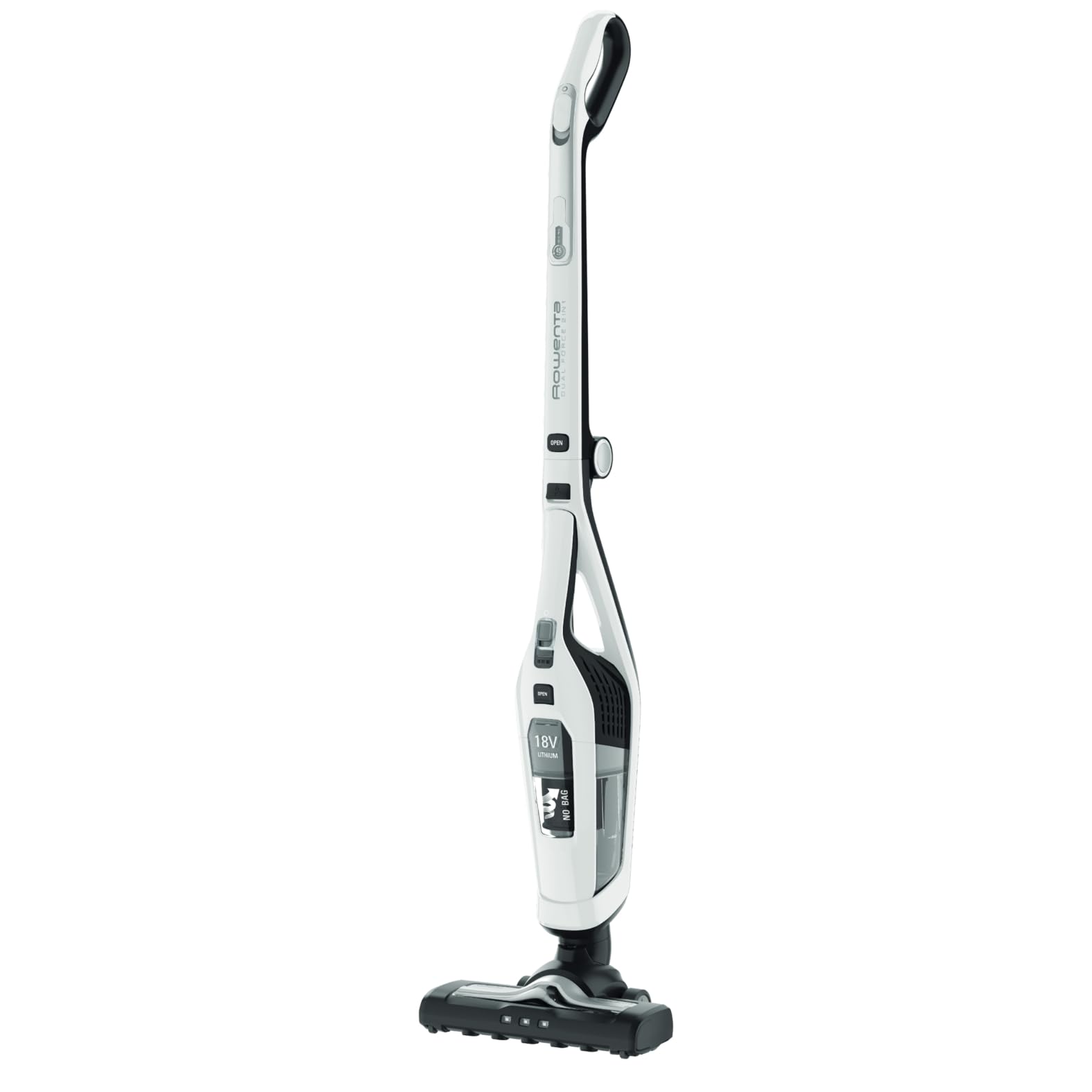 جارو شارژی روونتا آلمان Rowenta RH6737 Dual Force 2-in-1 | جاروبرقی دستی یکپارچه | دسته تاشو | بسیار سبک – فقط 2.5 کیلوگرم | روشنایی LED | سفید