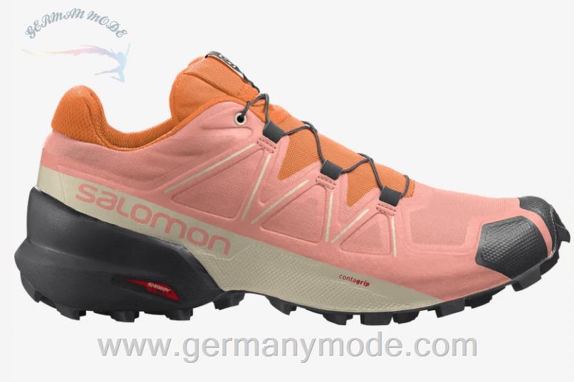 کتانی تریل رانینگ دو کوهستان زنانه سالامون فرانسه SALOMON SPEEDCROSS 5 Trailrunning Schuhe Damen Bloomng Dahlia Black Vibrant Orange