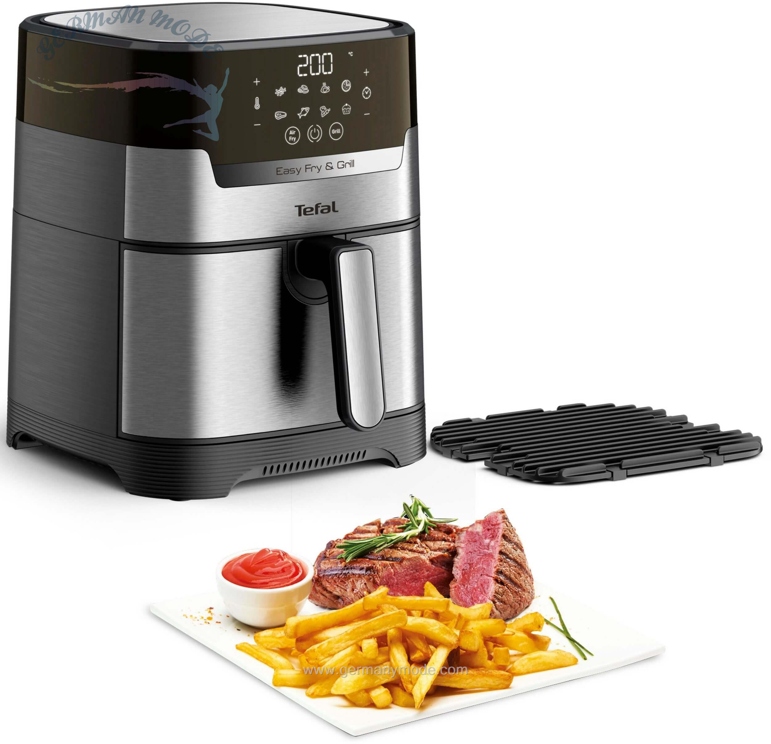 سرخ کن و گریل هوای گرم تفال فرانسه Tefal Easy Fry - Grill Precision EY505D Edelstahl