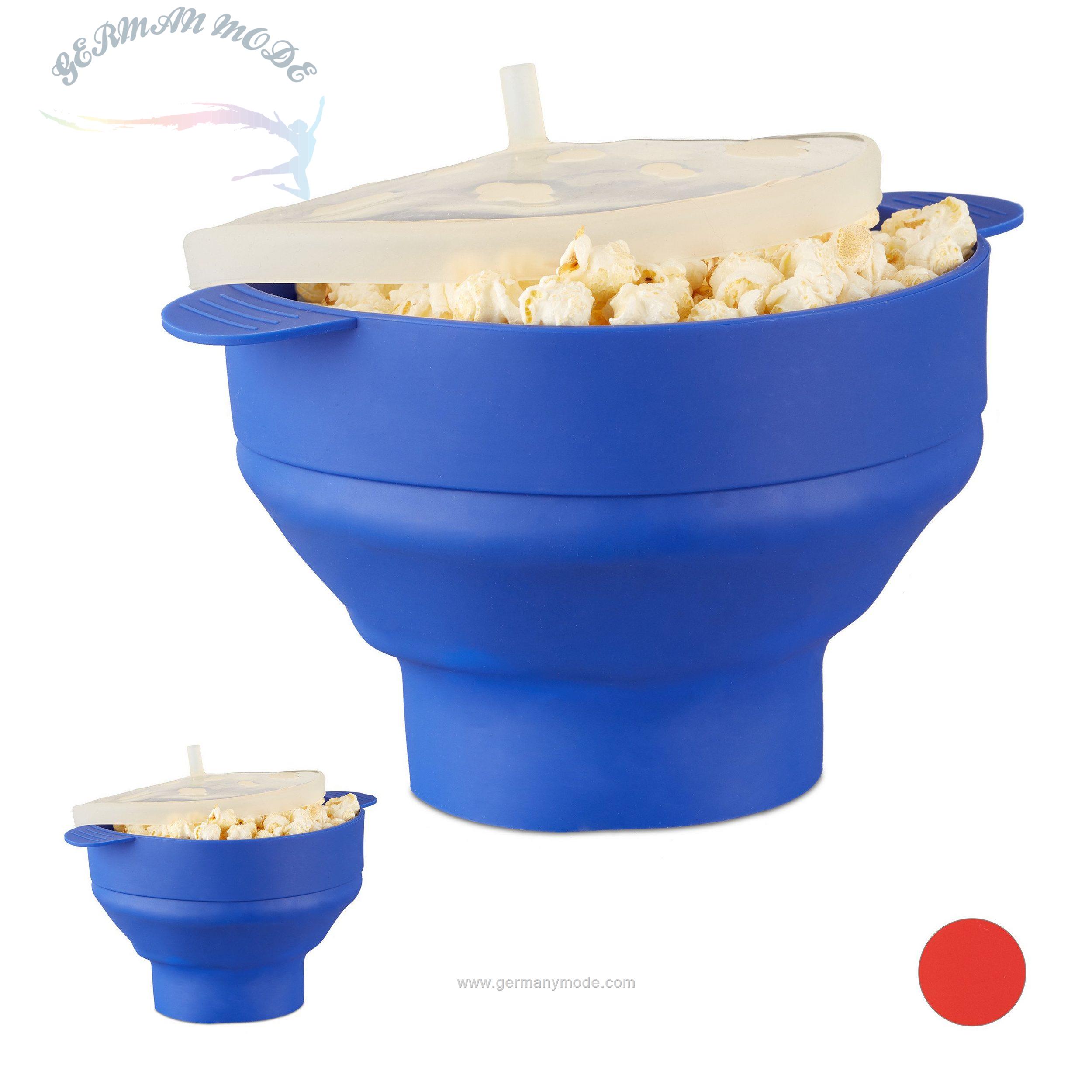 پاپ کورن ساز 2 عددی سیلیکون برای مایکروویو ریلکس دیز relaxdays Popcornmaschine 2 x Popcorn Maker Silikon blau