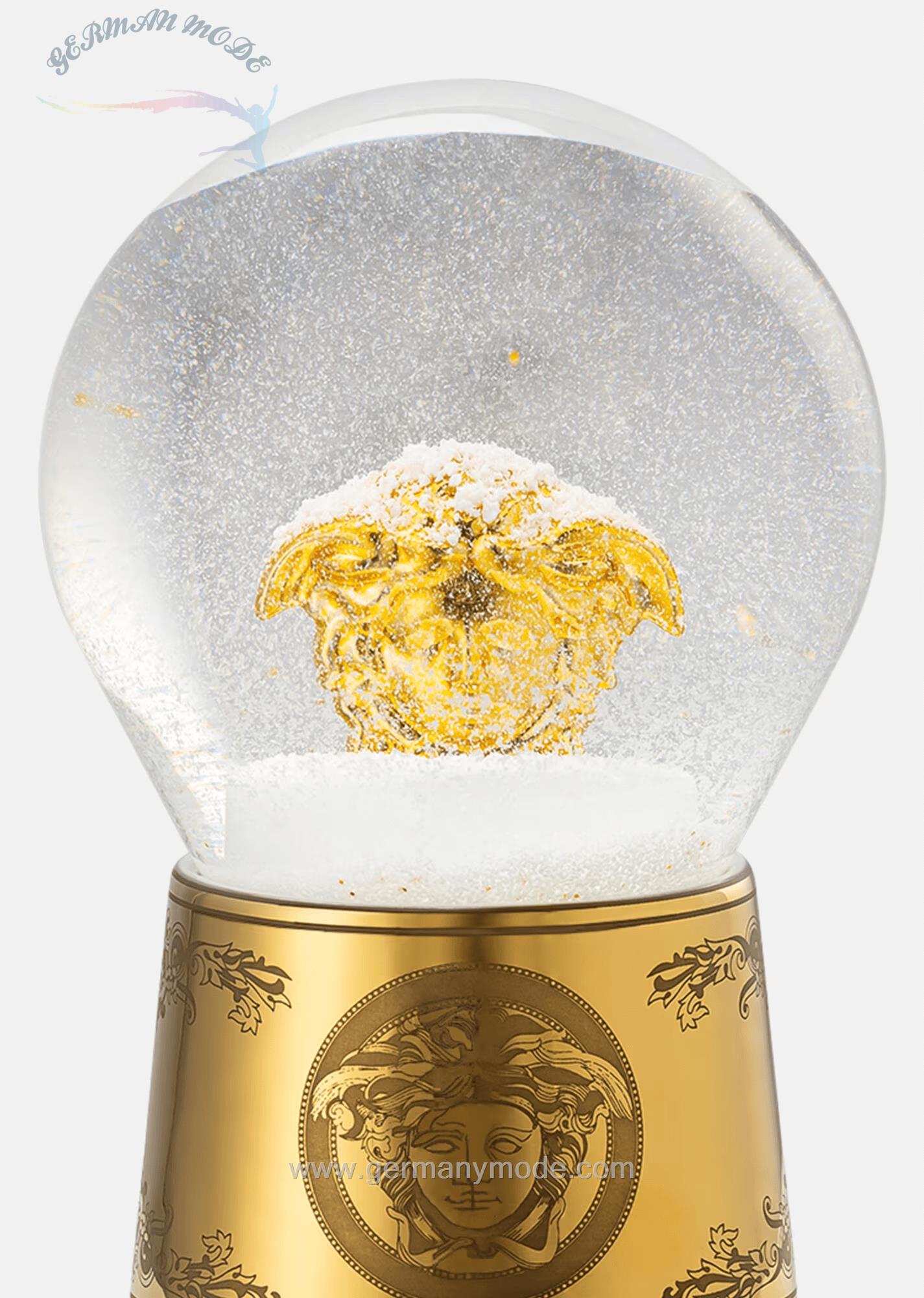 گوی برفی شیشه ای ورساچه ایتالیا VERSACE MEDUSA GOLD SCHNEEKUGEL