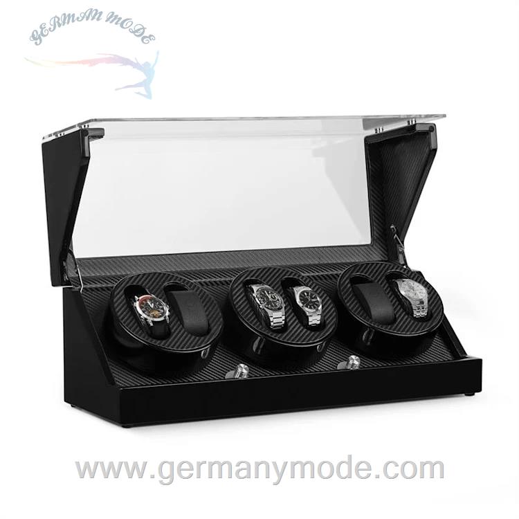 جعبه ساعت مچی و نگهدارنده شارژ اتوماتیک کلارشتاین آلمان Klarstein CA3PM Uhrenbeweger 6 Uhren Schwarz