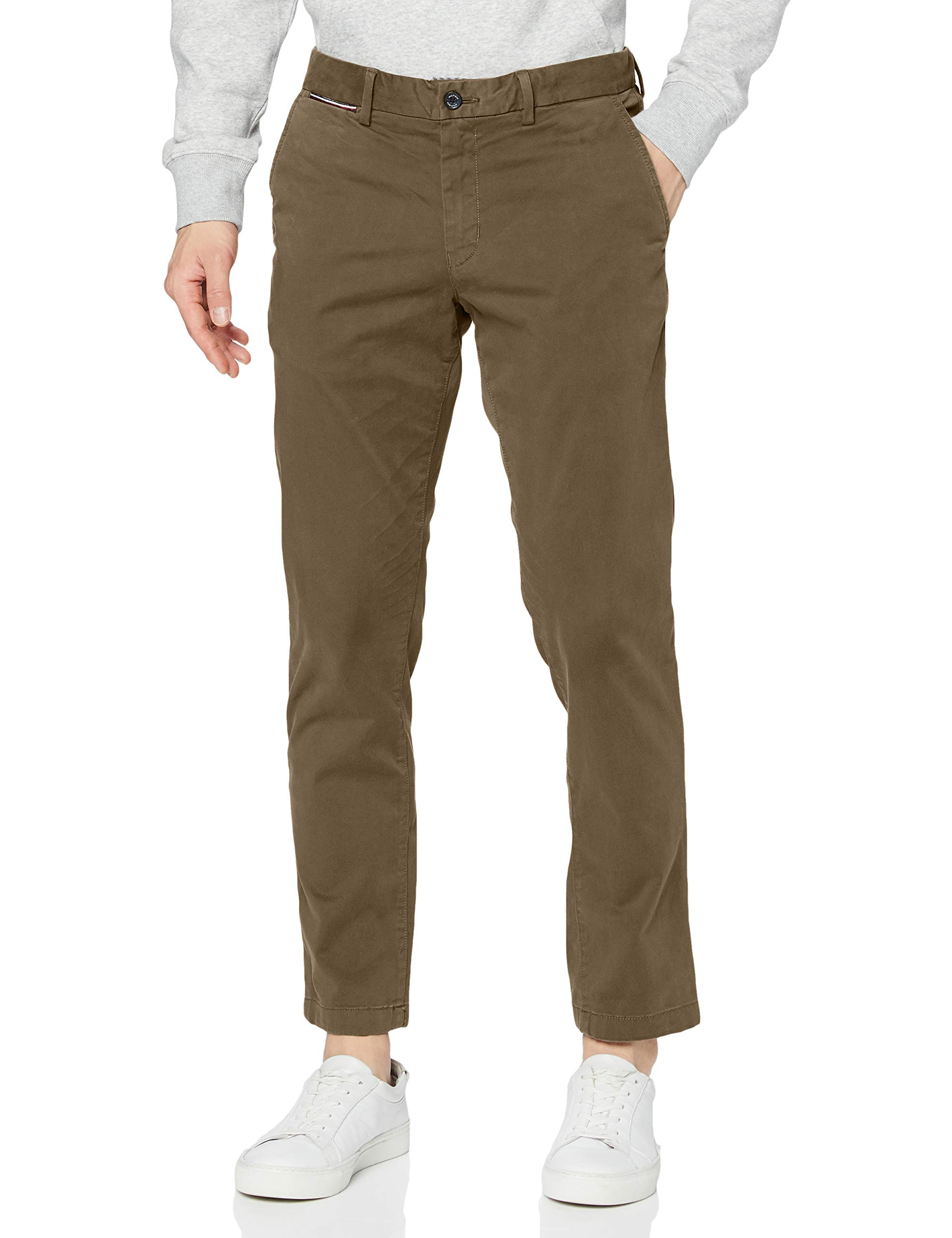 خرید از آمازون - شلوار مردانه تامی هیلفیگر Bleecker Th Flex Satin Chino GMD 32W / 36L Nomad