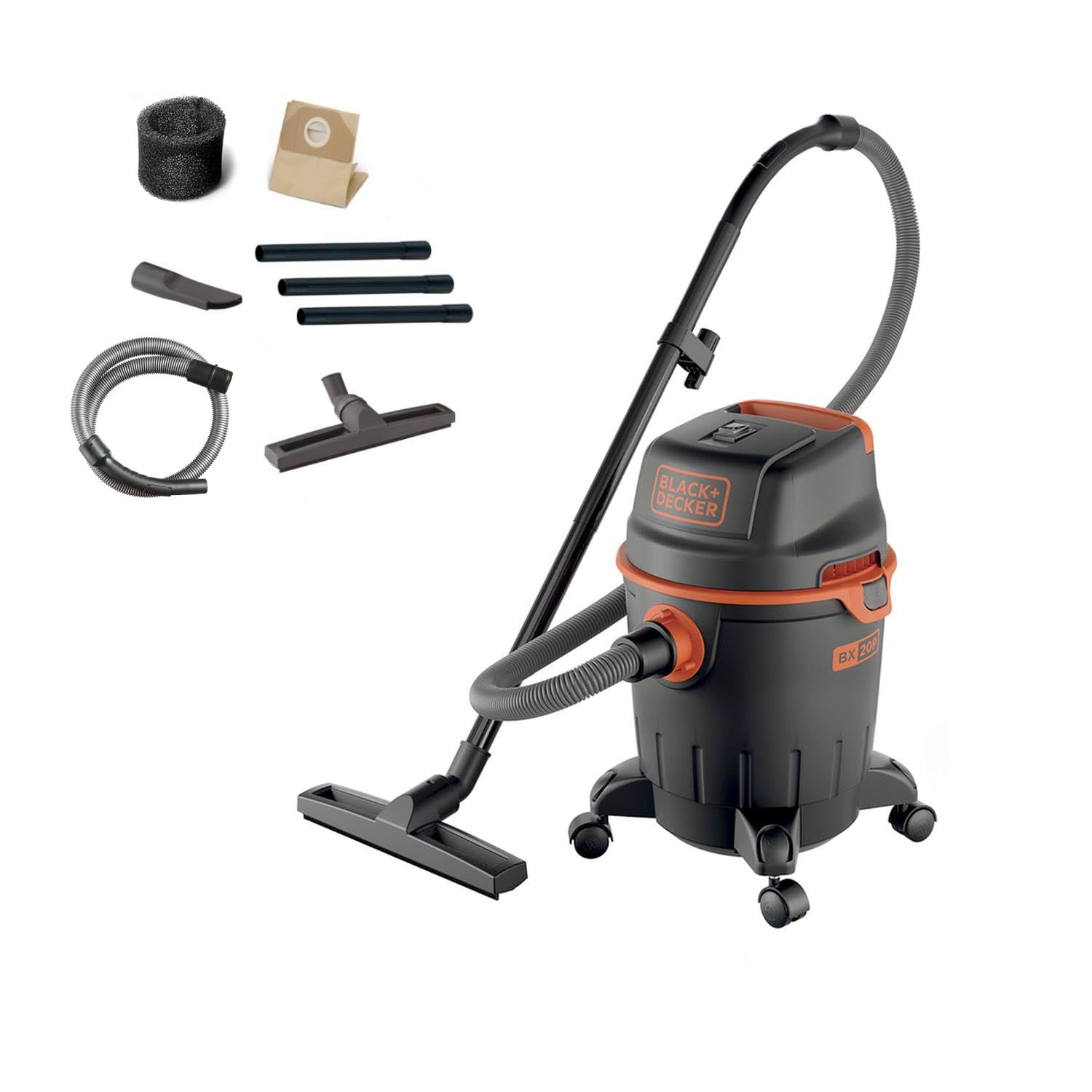 جارو برقی مرطوب و خشک بلک ان دکر آمریکا BLACK+DECKER BXVC20PE (1200 وات، 20 لیتر)