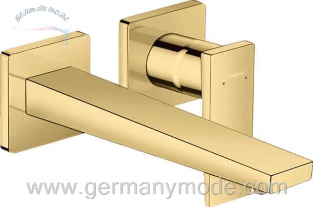 شیر مخلوط روشویی توکار هانس گروهه آلمان Hansgrohe Einhebel Waschtischmischer Unterputz mit Hebelgriff und Auslauf 22 5cm gold poliert 32526990