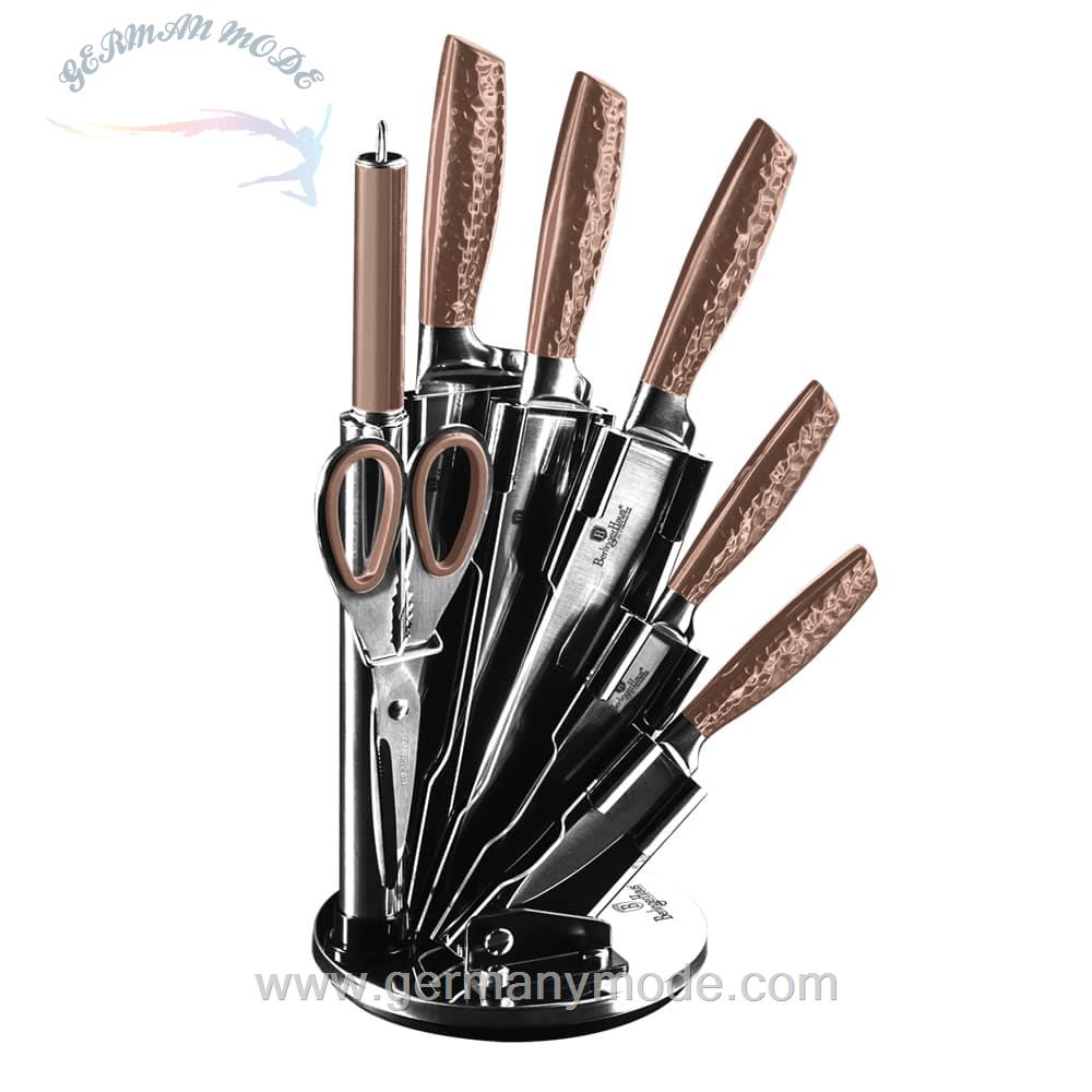 ست چاقو آشپزخانه 8 پارچه برلینگر هاوس مجارستان BERLINGER HAUS 8-PIECE KNIFE SET BH/2462 ROSE GOLD COLLECTION