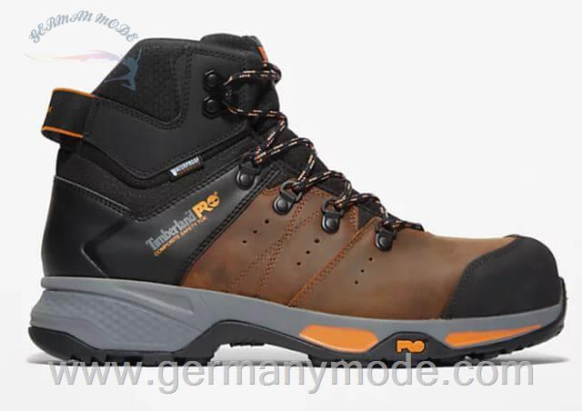 کفش کار کوهنوردی ضد آب مردانه تیمبرلند آمریکا TIMBERLAND COMPOSITE TOE SWITCHBACK WORK HIKER FOR MEN IN BROWN