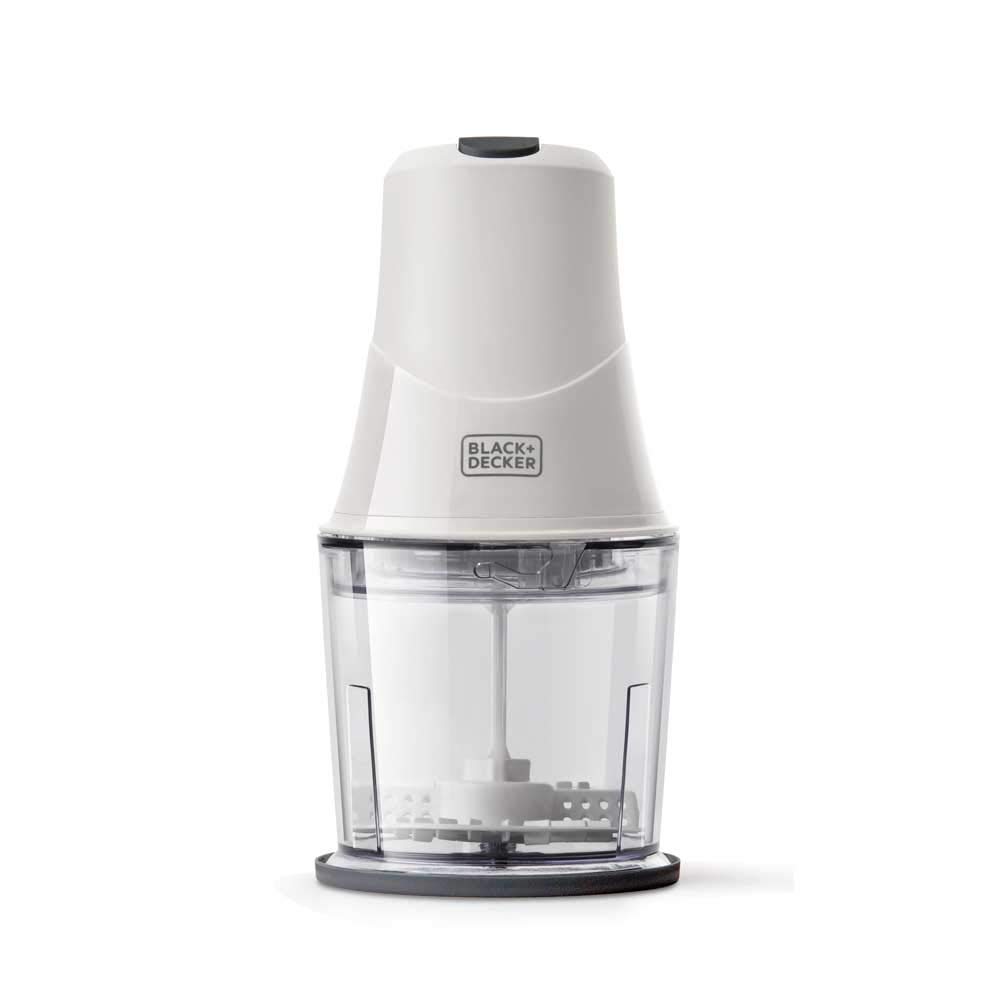 خردکن بلک اند دکر آمریکا BLACK+DECKER | BXCH260E | 260 وات | 500 میلی لیتر | درایو درب | 2 تابع | مخلوط کردن و خرد کردن | 2 سرعت | تیغه های فولادی ضد زنگ | درب برای نگهداری | سفید