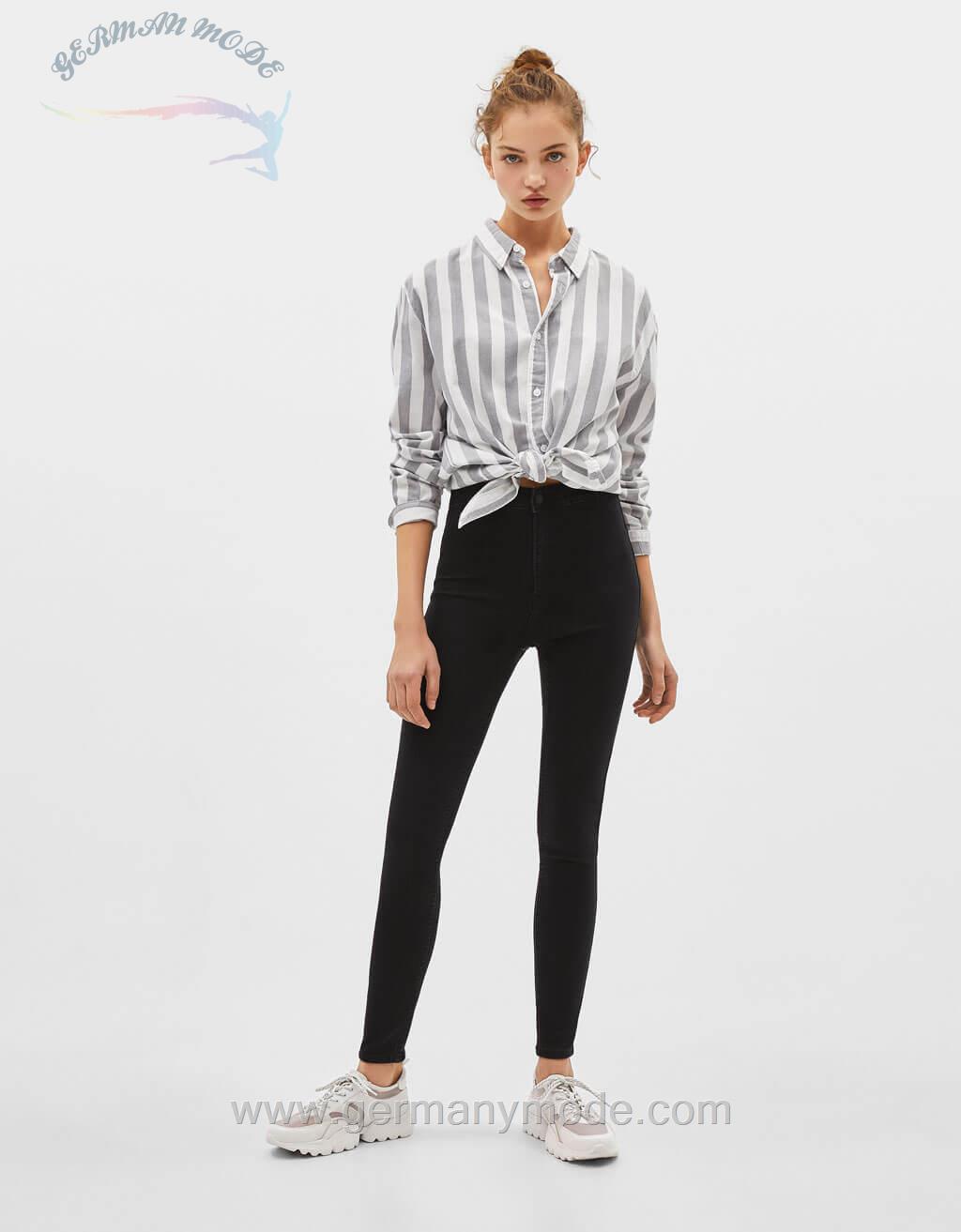 شلوار جین زنانه برشکا اسپانیا Jeggings mit hohem Bund