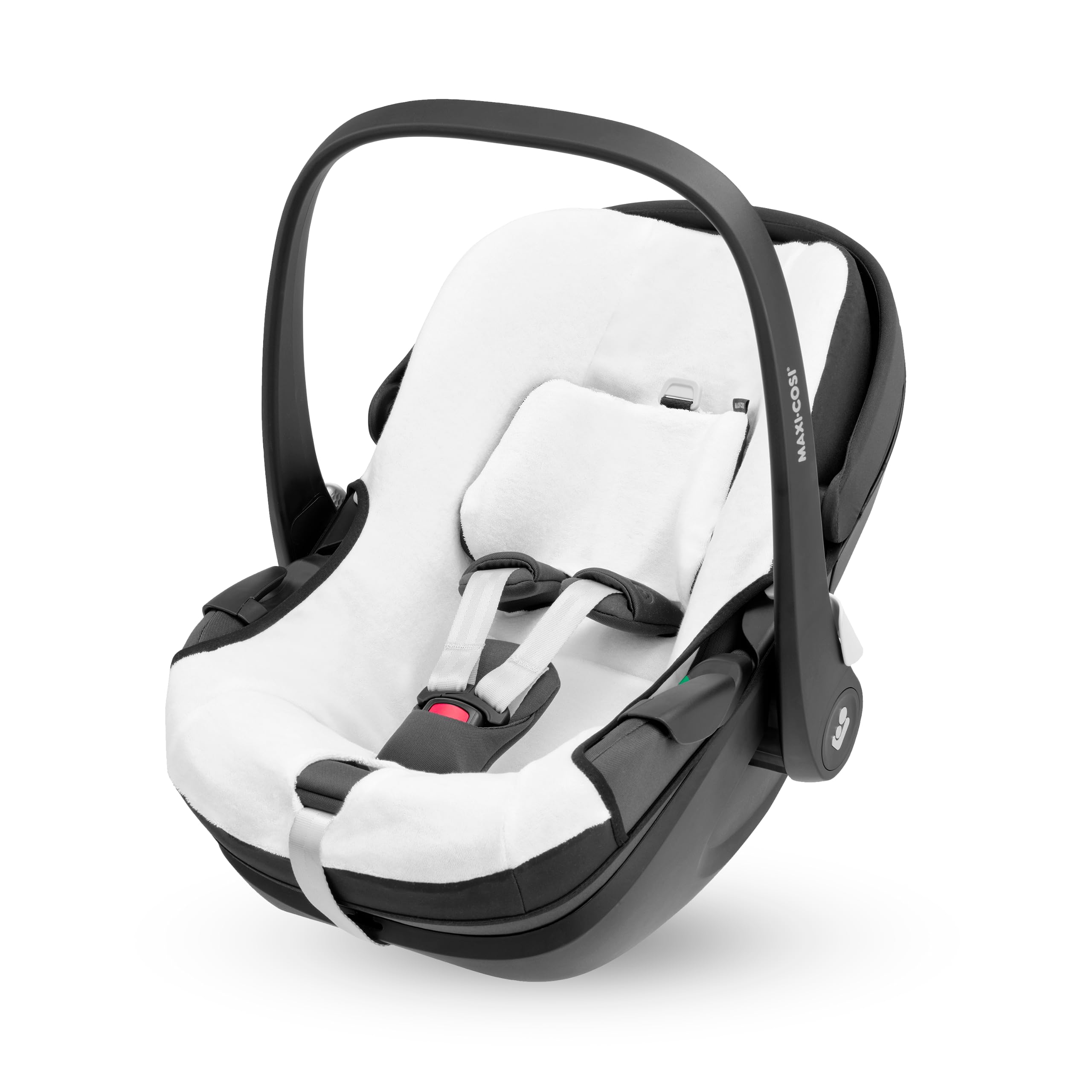 روکش تابستانی Maxi-Cosi Pebble 360، پنبه ارگانیک، روکش صندلی ماشین کودک، مواد تنفسی و جذب کننده رطوبت، قابل شستشو در ماشین لباسشویی، پنبه پایدار، سفید طبیعی
