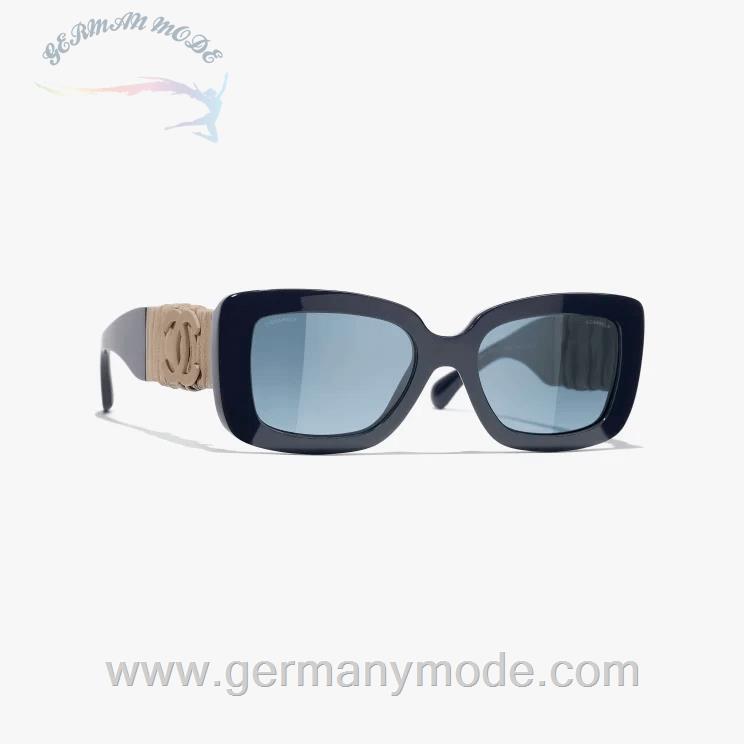 عینک آفتابی زنانه شنل فرانسه CHANEL RECHTECKIGE SONNENBRILLE 5473Q 1462/S2