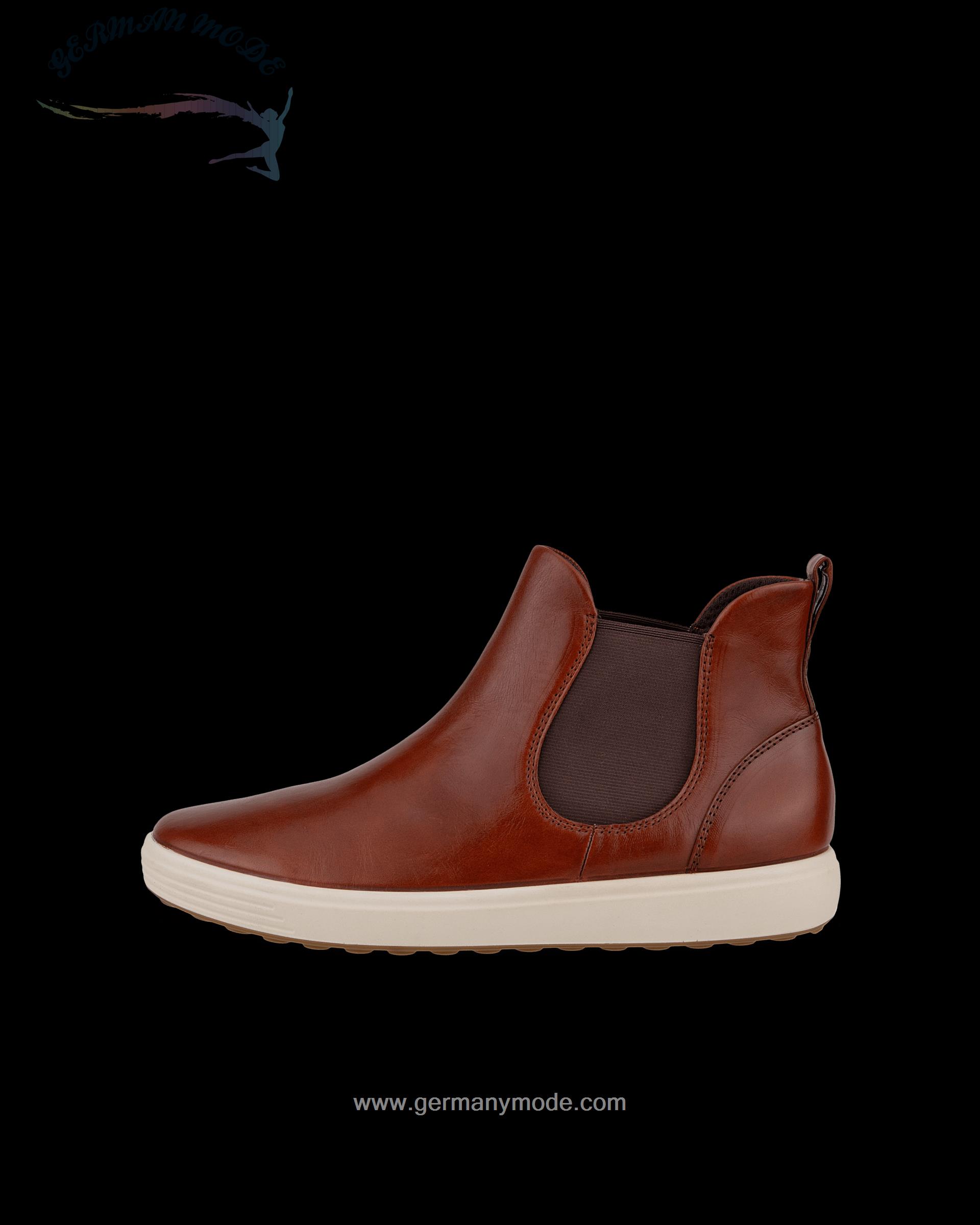 کفش زنانه اکو دانمارک ECCO SOFT 7 W Damen Chelsea Boot aus Leder Braun