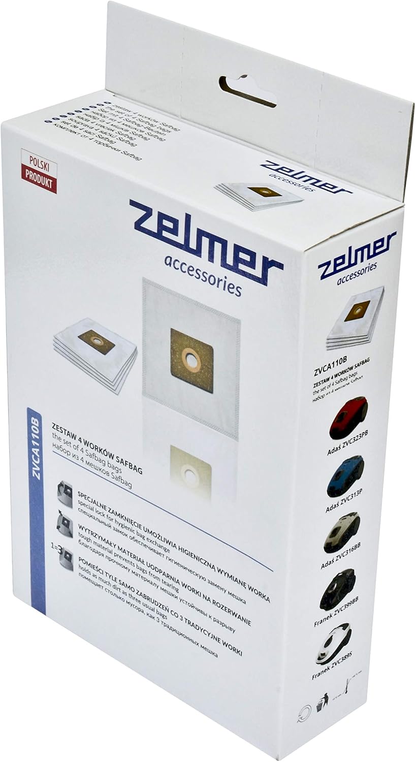 کیسه جارو برقی زلمر لهستان Zelmer ZVCA110B، سفید