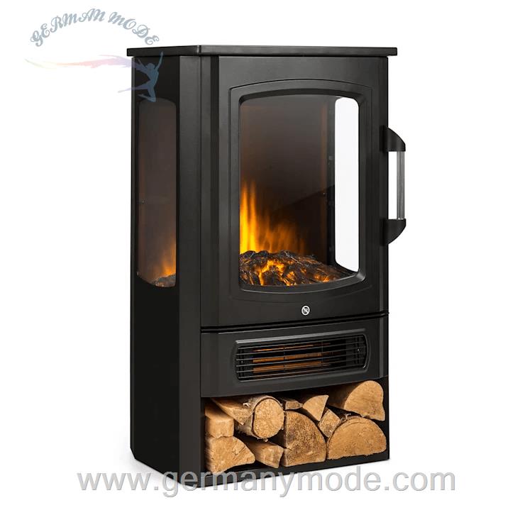شومینه برقی کلارشتاین آلمان Klarstein Bormio Panorama Elektrischer Kamin Schwarz