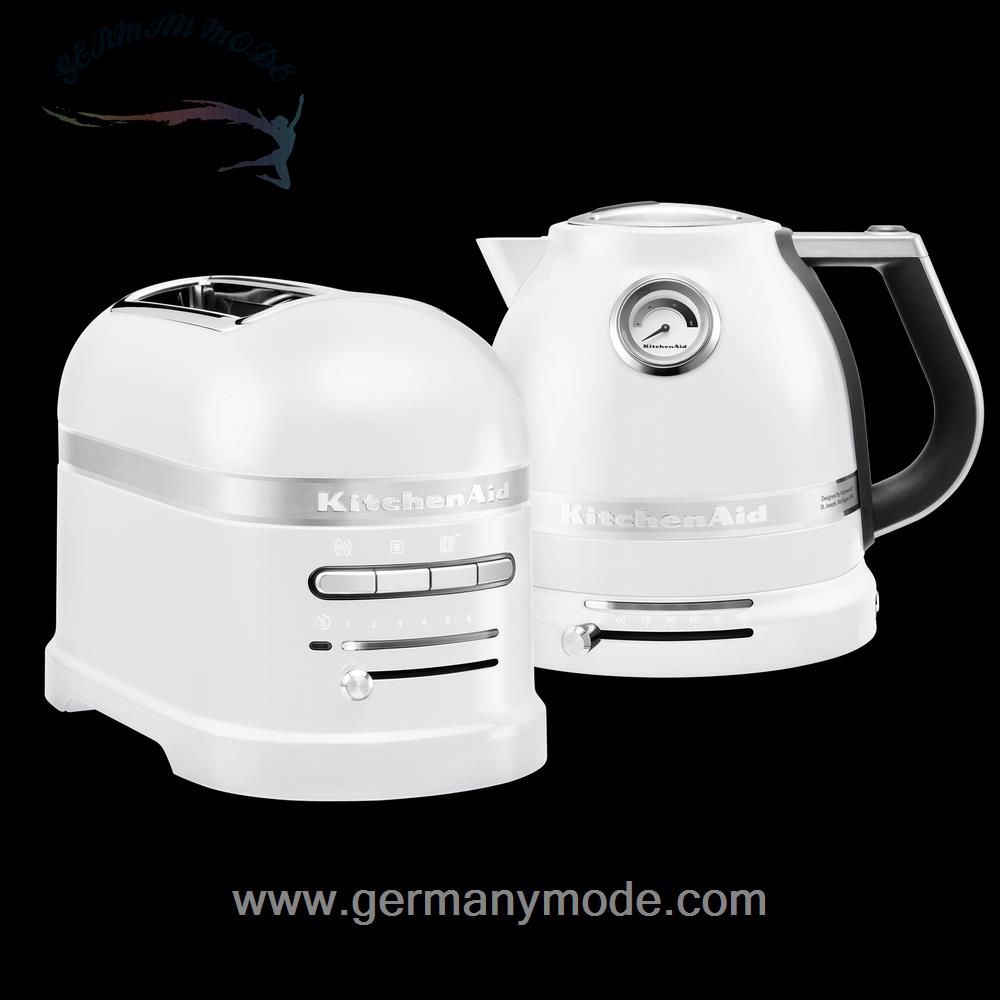 ست کتری برقی و توستر اتومات کیچن اید آمریکا KitchenAid ARTISAN FRÜHSTÜCKSSET-TOASTER FÜR 2 SCHEIBEN/Frosted Pearl