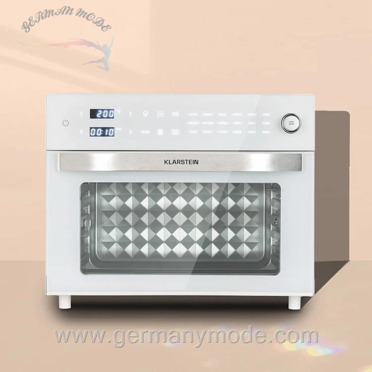 سرخ کن هوای گرم جوجه گردان دار 30 لیتری کلارشتاین آلمان Klarstein Vigor Air Heißluftfritteuse 1800 watt Weiß