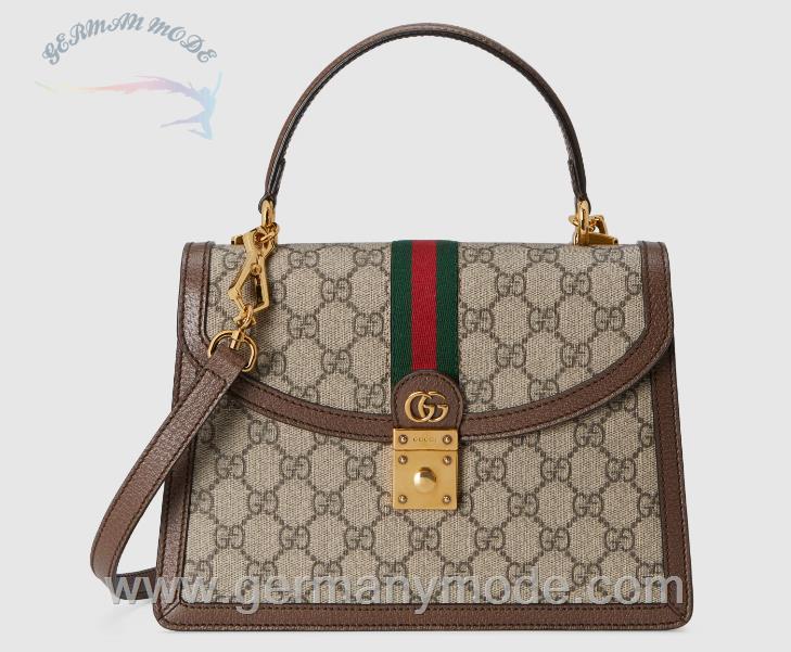 کیف دستی زنانه گوچی ایتالیا GUCCI Kleine Ophidia Henkeltasche mit Web 651055 96IWX 8745
