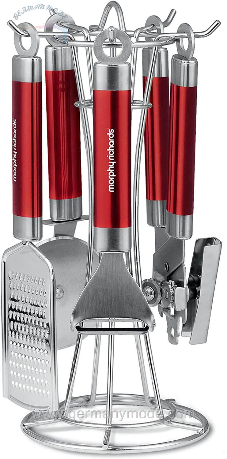 ست ابزار آشپزخانه 4 تیکه مورفی ریچاردز انگلستان Morphy Richards Küchenutensilien Set 4 tlg -rot