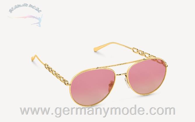 عینک آفتابی زنانه لویی ویتون فرانسه LOUIS VUITTON MY LV CHAIN PILOT SONNENBRILLE Z1520W