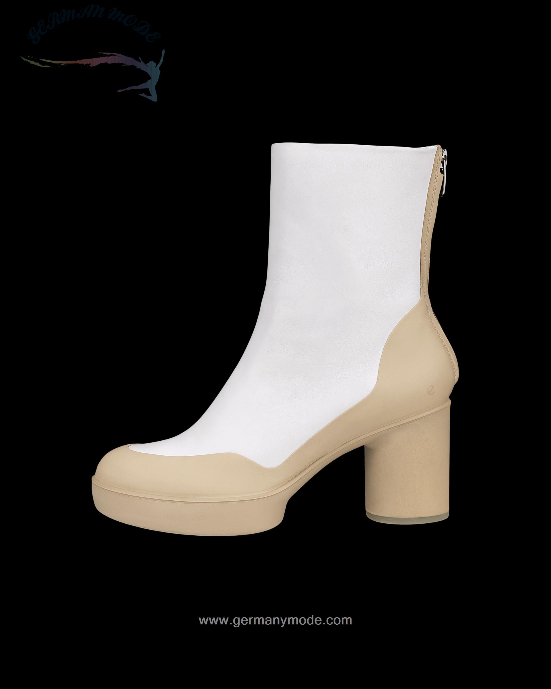 نیم بوت زنانه اکو دانمارک ECCO SHAPE SCULPTED MOTION 55 Damen Ankle Boot aus Leder Weiß