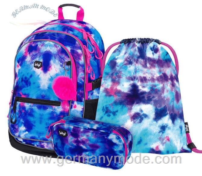 ست 3 تایی کوله پشتی مدرسه کوله ورزشی جامدادی دخترانه بگل Baagl Core Stellar Rucksack Set 3tlg Rucksack Federmäppchen, Turnbeutel