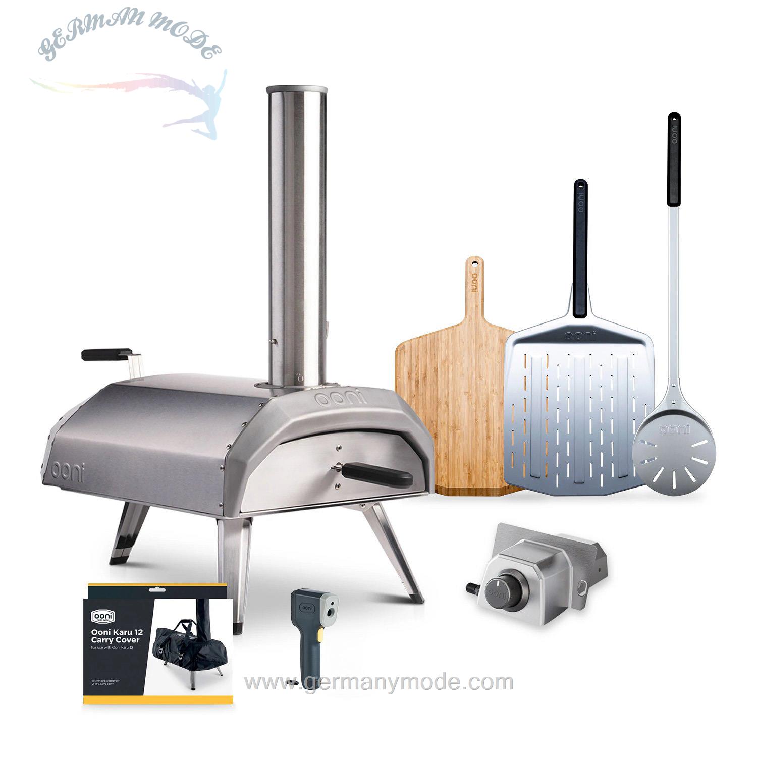 فر پیتزا خانگی ذغالی گازی اونی اسکاتلند Ooni Karu 12 Pizzaofen Paket Advance (7-tlg.)