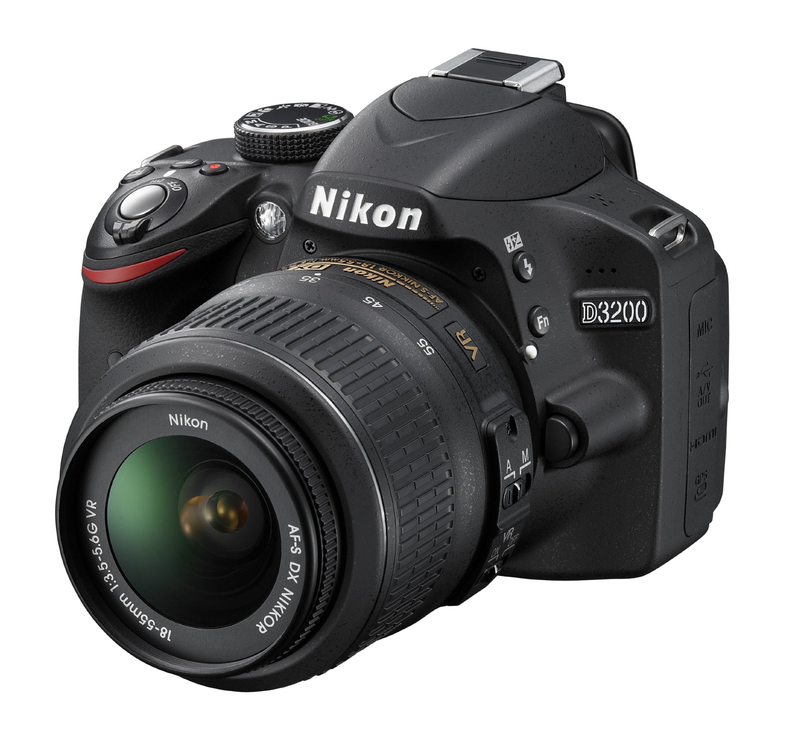 خرید از آمازون - دوربین دیجیتال Nikon D3200 SLR (24 مگاپیکسل، نمایشگر 7.4 سانتی متری (2.9 اینچی)، نمایش زنده، Full HD) کیت شامل لنز AF-S DX 18-55 VR مشکی