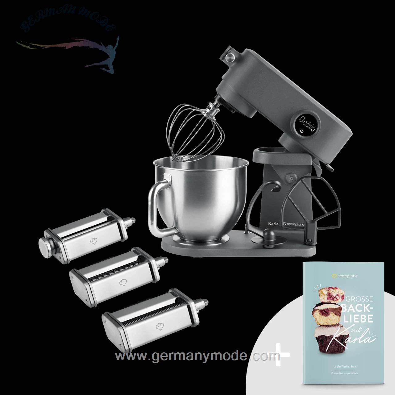 غذا ساز پاستا ساز اسپرینگلن آلمان Springlane Karla Küchenmaschine inkl- Nudel-Aufsatz
