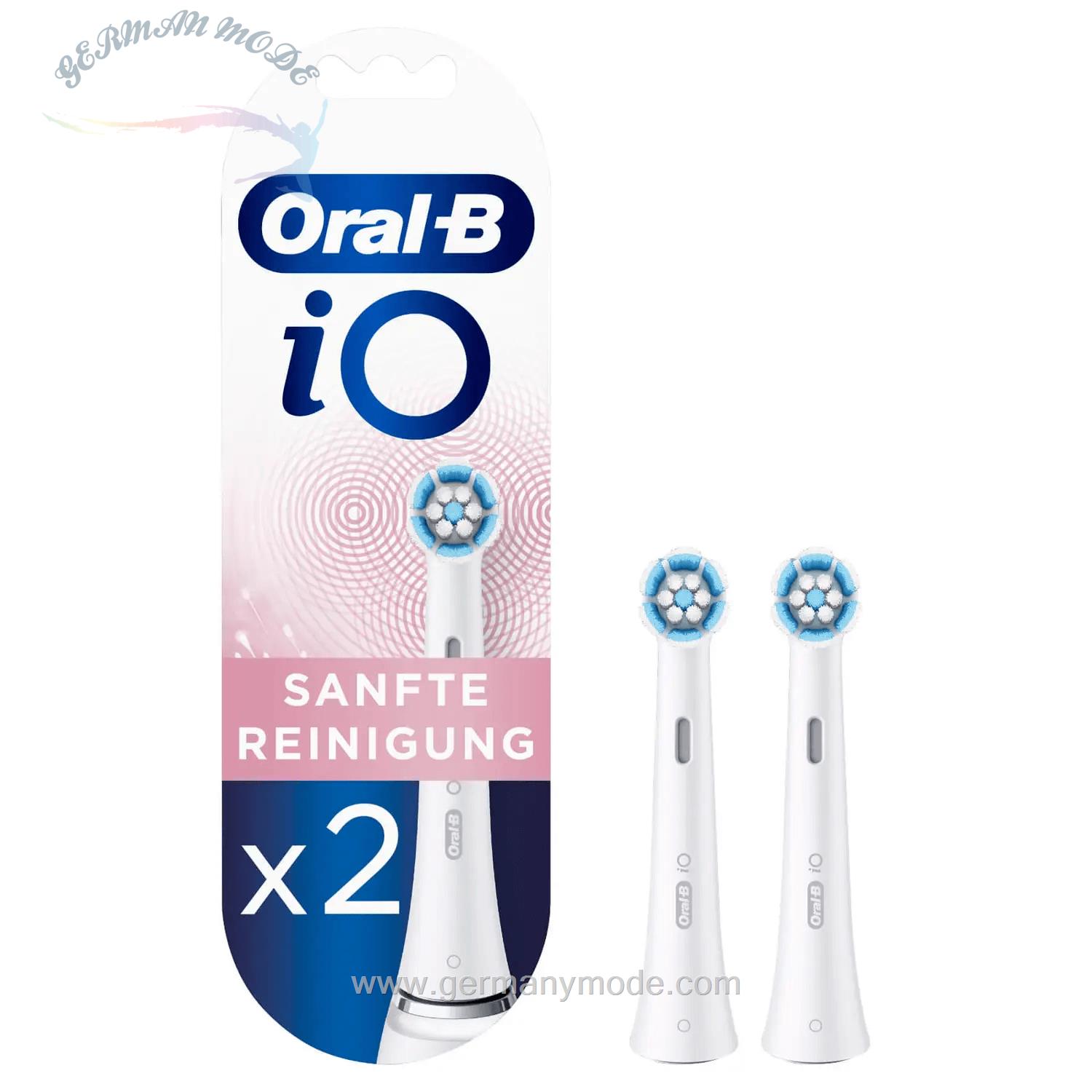 سری مسواک برقی اورال بی آمریکا Oral-B iO Aufsteckbürsten Sanfte Reinigung, weiß, 2 Stück