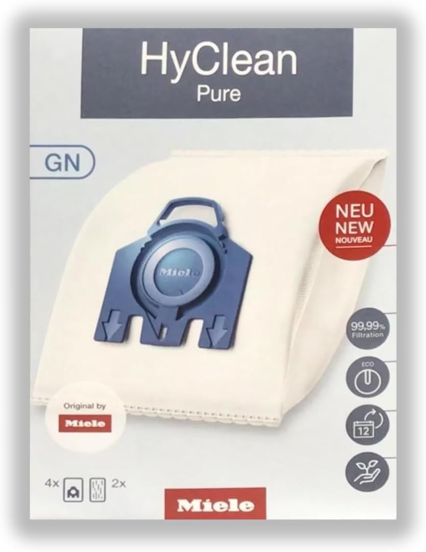 کیسه جارو برقی میله اصلی Miele - کیسه های جاروبرقی HyClean 3D Efficiency GN / به طور ایمن گرد و غبار را در جاروبرقی به دام می اندازد (9917730)